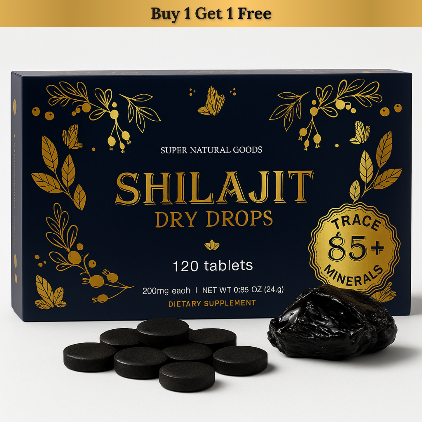 Pure Siberian Shilajit Dry Drops